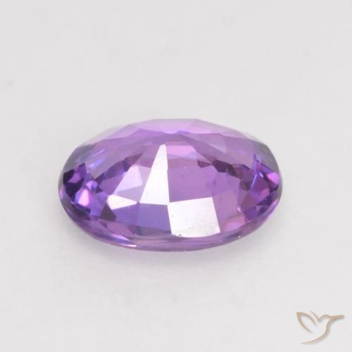 Sapphire Gemstone in 5.7 x 4.6 mm Size for Sale, Sapphire Stone in Vivid Pink Violet Color