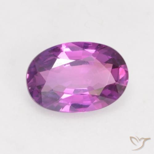 0.54 ct Purple Sapphire Stone, Natural Sapphire in Oval Facet Shape for Sale