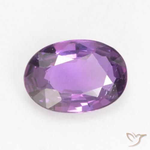 0.52 ct Violet Sapphire Stone, Natural Sapphire in Oval Facet Shape for Sale