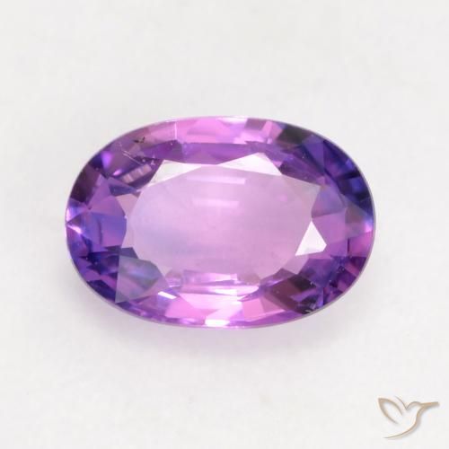 0.63ct Natural Medium Violet Sapphire, Oval, VVS-VS