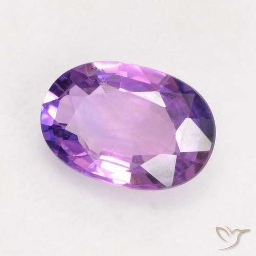 0.63 ct Violet Sapphire Stone, Natural Sapphire in Oval Facet Shape for Sale