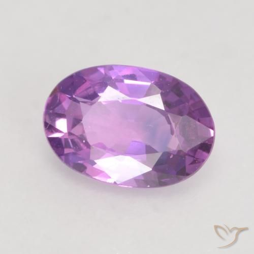 0.58ct Natural Intense Pink Violet Sapphire, Oval, VVS-VS