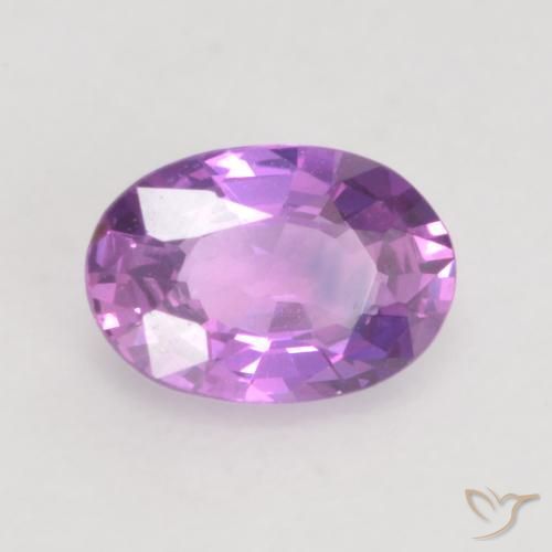 0.58 ct Violet Sapphire Stone, Natural Sapphire in Oval Facet Shape for Sale