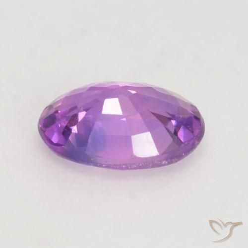 Sapphire Gemstone in 6.1 x 4.2 mm Size for Sale, Sapphire Stone in Intense Pink Violet Color
