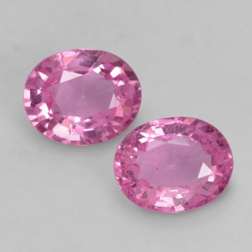 Royal Purple Pink Sapphire Gem - 0.4ct Oval Facet (ID: 535743)