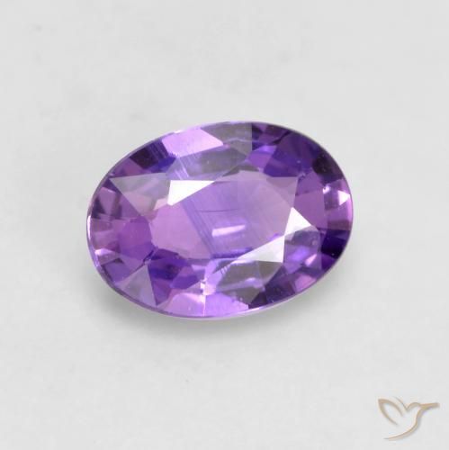 0.51 ct Violet Sapphire Stone, Natural Sapphire in Oval Facet Shape for Sale