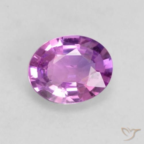 0.50ct Natural Intense Pinkish Purple Sapphire, Oval, VS