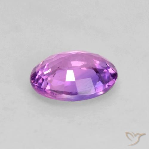 Sapphire Gemstone in 5.6 x 4.4 mm Size for Sale, Sapphire Stone in Intense Pinkish Purple Color