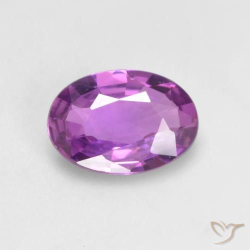 0.47ct Natural Medium Purple Sapphire, Oval, VVS-VS