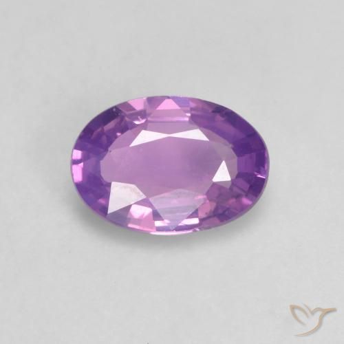 0.63ct Natural Medium Violet Sapphire, Oval, VVS-VS