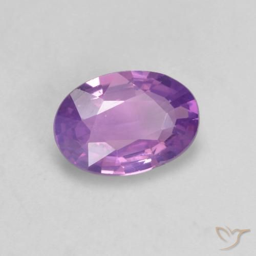 0.63 ct Violet Sapphire Stone, Natural Sapphire in Oval Facet Shape for Sale