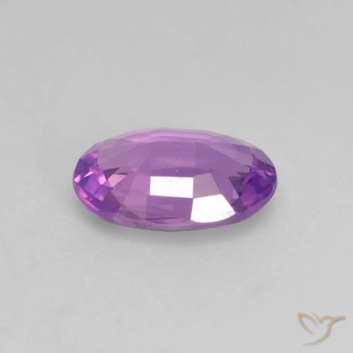 Sapphire Gemstone in 6.4 x 4.4 mm Size for Sale, Sapphire Stone in Medium Violet Color