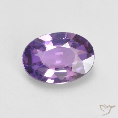 Темно-фиолетовый Сапфир Камень - 0.6ct Фасетный Овал (ID: 535760)