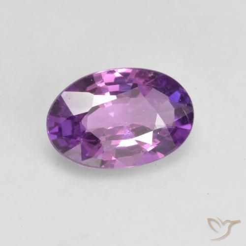 0.48 ct Violet Sapphire Stone, Natural Sapphire in Oval Facet Shape for Sale