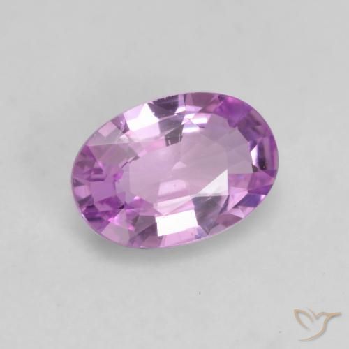 0.52 ct Purple Sapphire Stone, Natural Sapphire in Oval Facet Shape for Sale