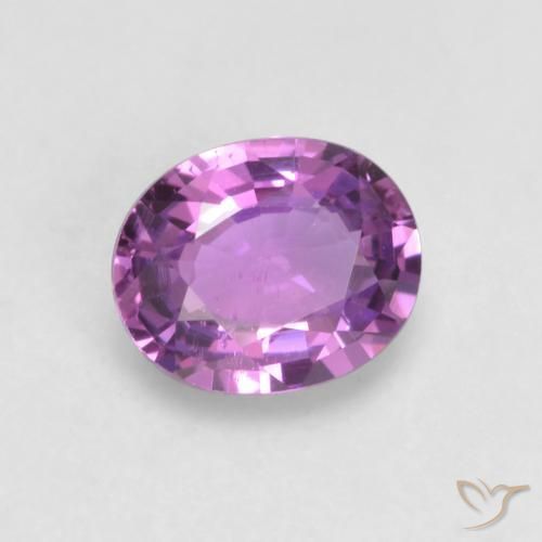 0.57 ct Purple Sapphire Stone, Natural Sapphire in Oval Facet Shape for Sale