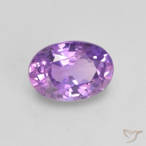 0.64 ct Violet Sapphire Stone, Natural Sapphire in Oval Facet Shape for Sale