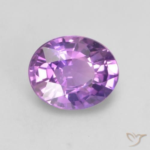 0.56 ct Violet Sapphire Stone, Natural Sapphire in Oval Facet Shape for Sale