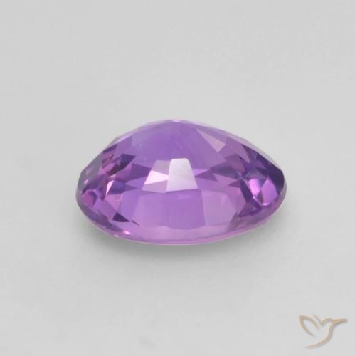 Sapphire Gemstone in 5.4 x 4.4 mm Size for Sale, Sapphire Stone in Vivid Pink Violet Color