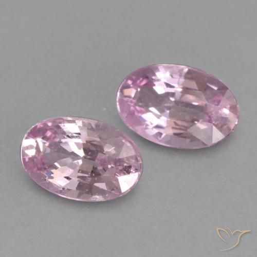 0.56 ctw Pink Sapphire Stones, Natural Sapphire in Oval Facet Shape for Sale