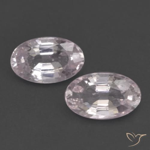 0.62ctw Natural Purplish-pink White Sapphire, Oval, VVS-VS