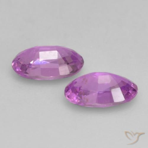 Sapphire Gemstones in 5 x 3.1 mm Size for Sale, Sapphire Stones in Intense Purple Color