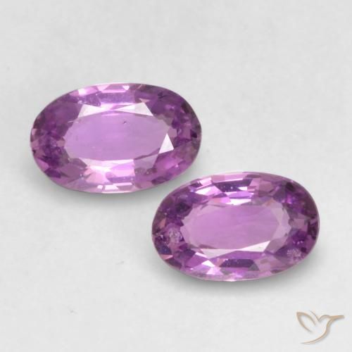 0.58 ct Loose Purple Sapphire, 4.9 x 3.2 mm Oval Cut From Tanzania, Photo A