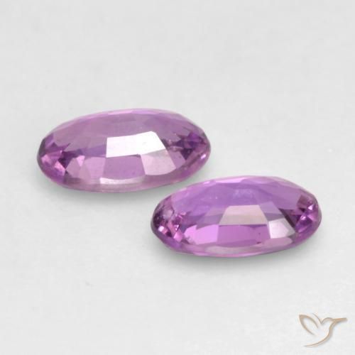 Sapphire Gemstones in 4.9 x 3.2 mm Size for Sale, Sapphire Stones in Electric Purple Color