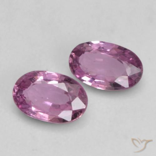 0.61 ctw Purple Sapphire Stones, Natural Sapphire in Oval Facet Shape for Sale