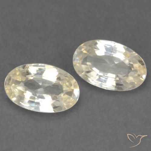 0.44 ctw Yellow Sapphire Stones, Natural Sapphire in Oval Facet Shape for Sale