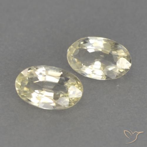0.46 ctw Yellow Sapphire Stones, Natural Sapphire in Oval Facet Shape for Sale