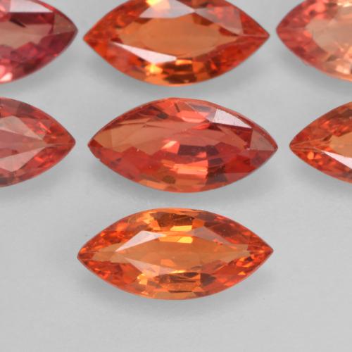 Красновато-оранжевый Сапфир Камень - 0.5ct Фасетная Маркиза (ID: 536561)