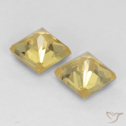 Sapphire Gemstones in 3.2 x 3.2 mm Size for Sale, Sapphire Stones in Golden Color