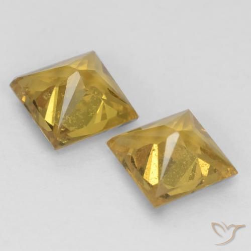 Sapphire Gemstones in 3.6 x 3.5 mm Size for Sale, Sapphire Stones in Honey Yellow Color