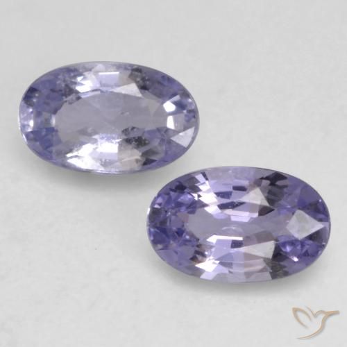 0.67 ct Violet Sapphire, 5.1 x 3.2 mm Oval Cut From Tanzania, Photo A