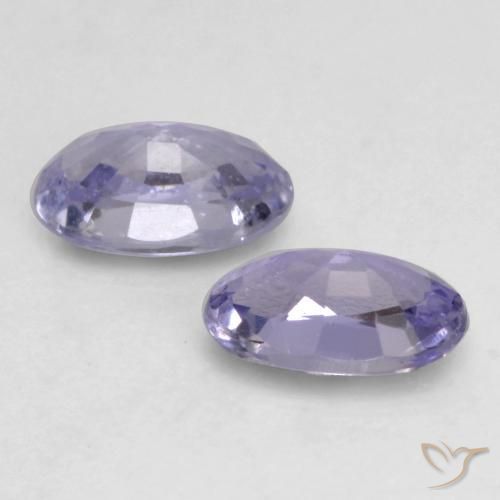 Sapphire Gemstones in 5.1 x 3.2 mm Size for Sale, Sapphire Stones in Medium-Light Violet Color