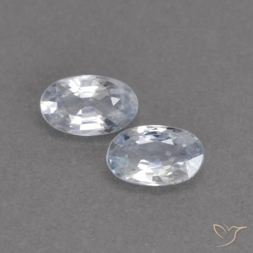 0.55 ct White Sapphire, 5 x 3.1 mm Oval Cut From Tanzania, Photo A
