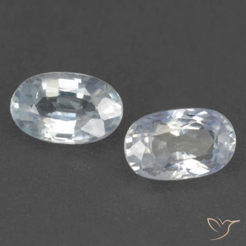 0.63ctw Natural Bluish White Sapphire, Oval, VVS-VS