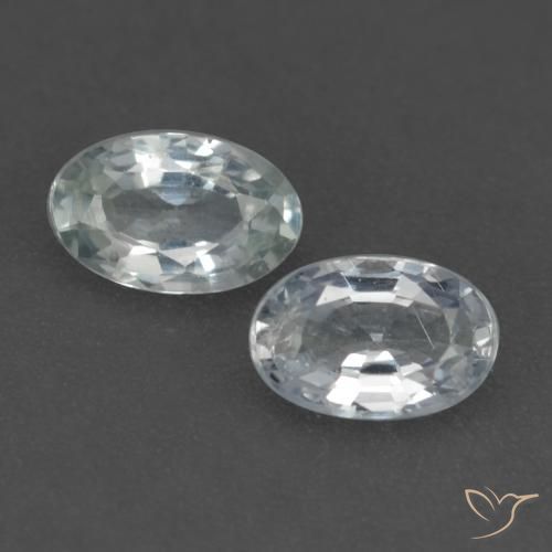 0.58 ct White Sapphire, 4.9 x 3.2 mm Oval Cut From Tanzania, Photo A