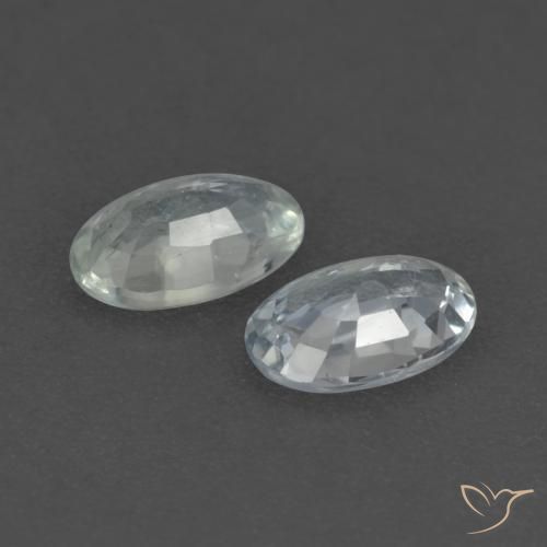 Sapphire Gemstones in 4.9 x 3.2 mm Size for Sale, Sapphire Stones in Bluish White Color