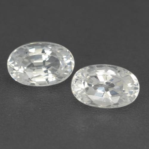 White Sapphire Gem - 0.4ct Oval Facet (ID: 536718)