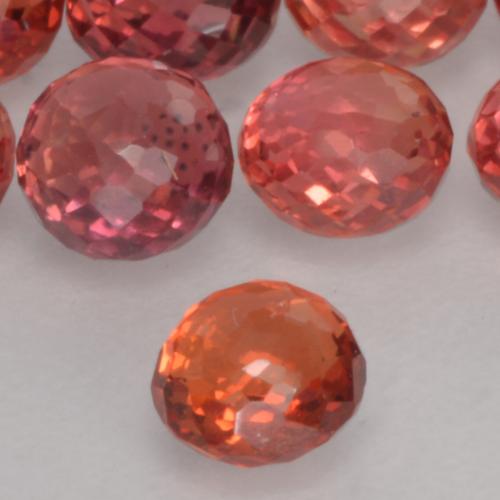 Bright Red Сапфир Камень - 0.3ct Round Rose-Cut (double sided) (ID: 536811)