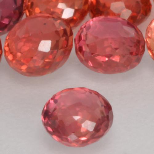 Rojo escarlata Zafiro Gema - 0.3ct Corte rosa circular (ambos lados) (ID: 536812)