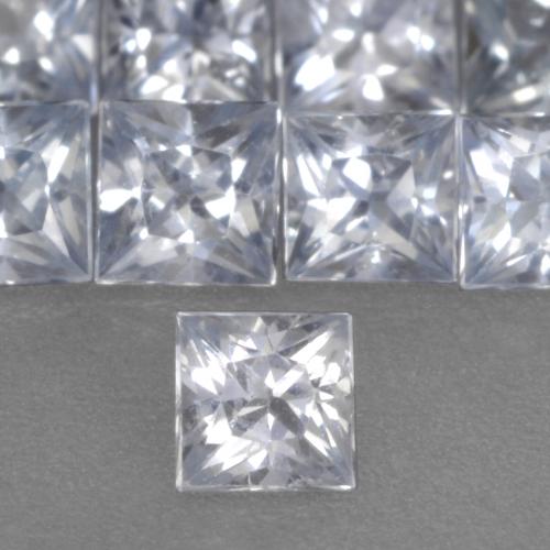 Голубовато-белый Сапфир Камень - 0.2ct Огранка Принцесса (ID: 536900)