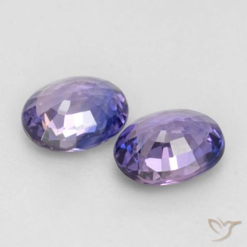 Sapphire Gemstones in 5 x 4 mm (calibrated) Size for Sale, Sapphire Stones in Intense Purple Color