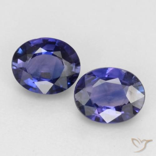 0.69 ct Loose Violet Sapphire, 5 x 4 mm Oval Cut From Tanzania, Photo A