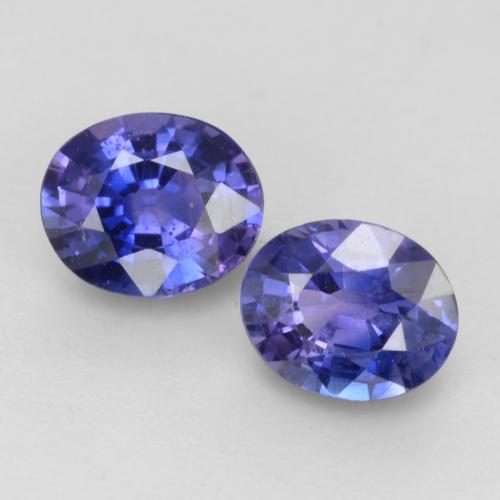 Violet Bleu Saphir gemme - 0.4ct Ovale facette (ID: 537001)