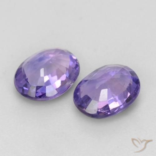 Sapphire Gemstones in 5 x 4 mm (calibrated) Size for Sale, Sapphire Stones in Medium Violet Color