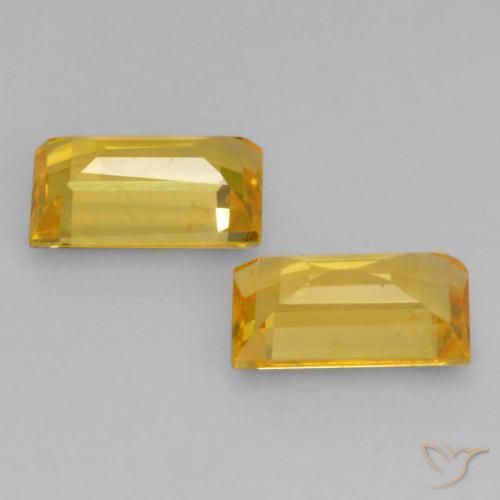 Sapphire Gemstones in 5 x 3 mm (calibrated) Size for Sale, Sapphire Stones in Golden Color