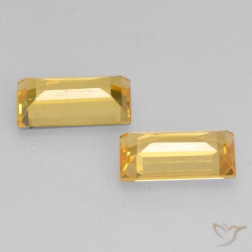 Sapphire Gemstones in 5 x 3 mm (calibrated) Size for Sale, Sapphire Stones in Golden Color